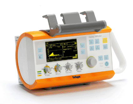 Image: The Dräger Oxylog 3000 plus (Photo courtesy Dräger Medical) 